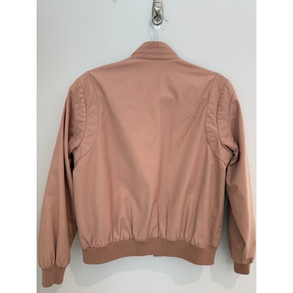Vintage 80's London Fog Dusty Rose Bomber Jacket, size 12 - Picture 9 of 13